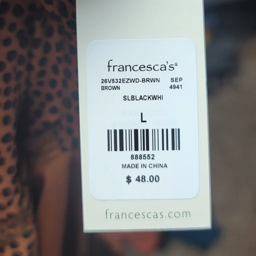 NWT - Blue Rain from Francesca's Leopard Dress - Picture 11 of 13